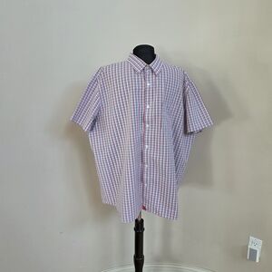 UNTUCKit Red and White Plaid Casual Shirt XXXL
